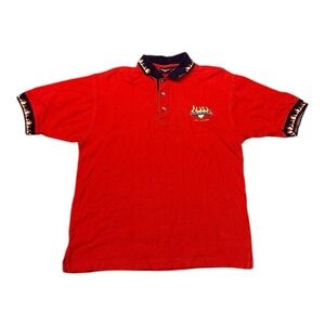 Harley Davidson Las Vegas Cafe Black Flame Short Sleeve Polo Shirt Men’s Sz M